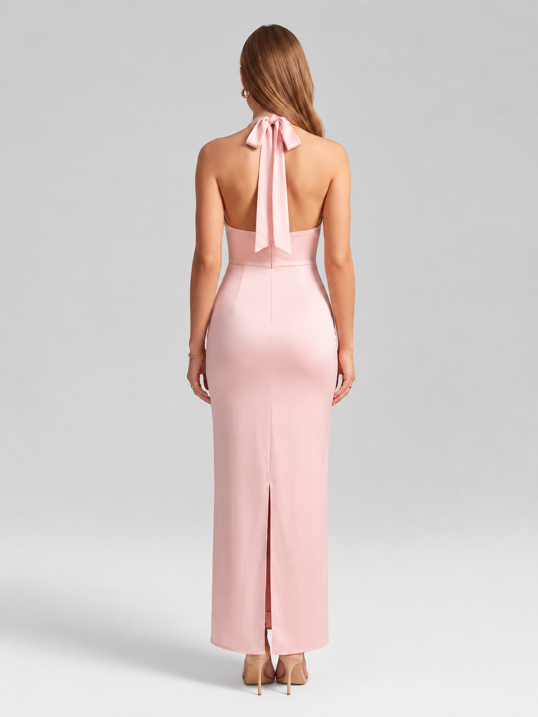 Halter Neck Backless Maxi Dress