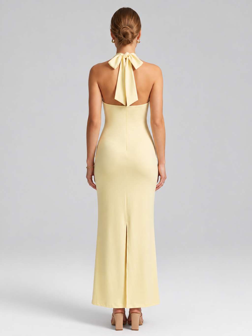 Halter Neck Backless Maxi Dress